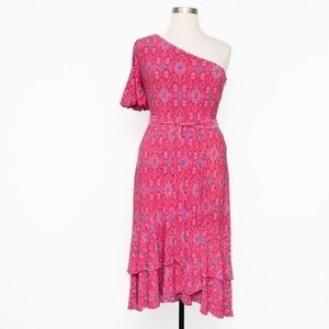 Lauren Ralph Lauren. Geo-Print Jersey One-Shoulder Dress.‎